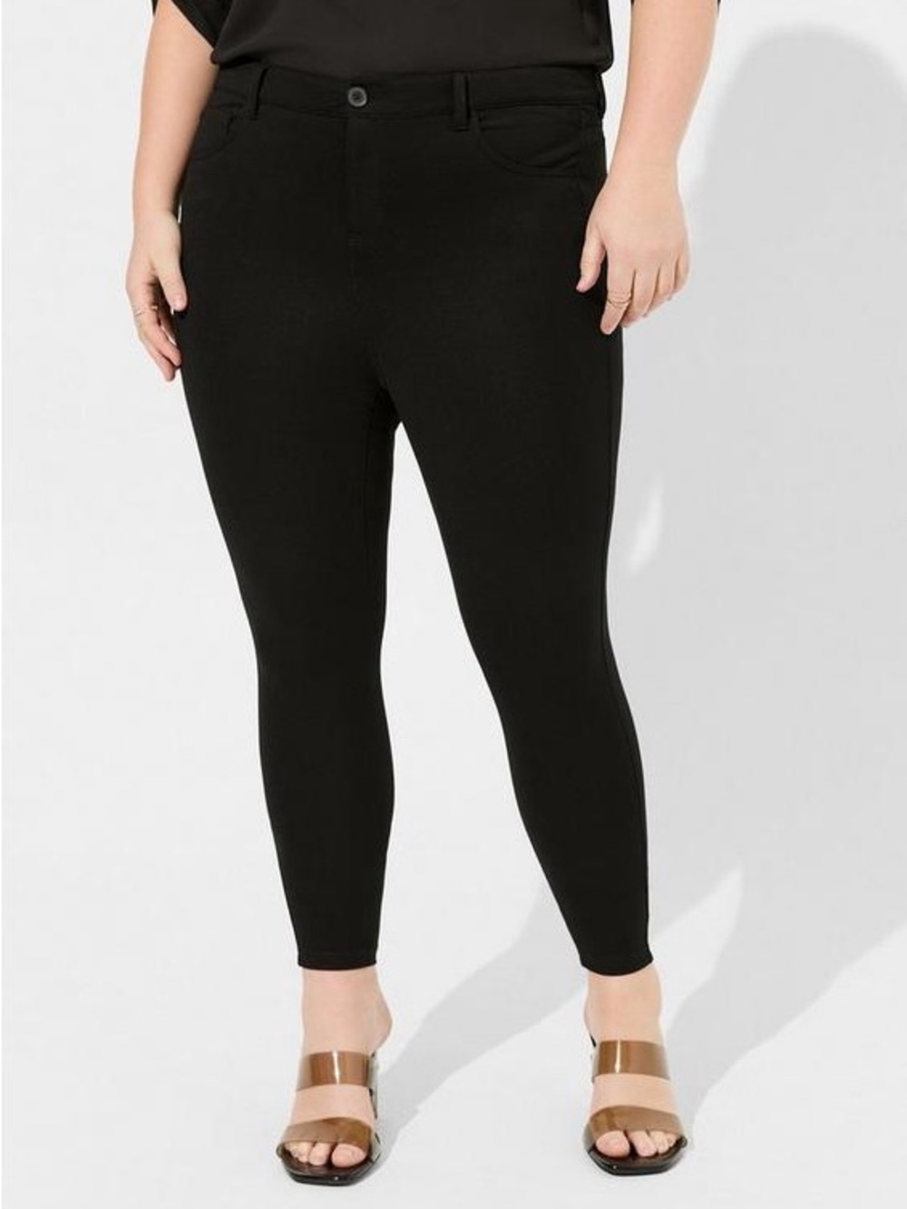 Torrid Plus Size Skinny Studio Luxe Ponte Mid-Rise Pant-Size 20R